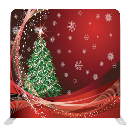 Christmas tree and snowflakes photo booth backdrop