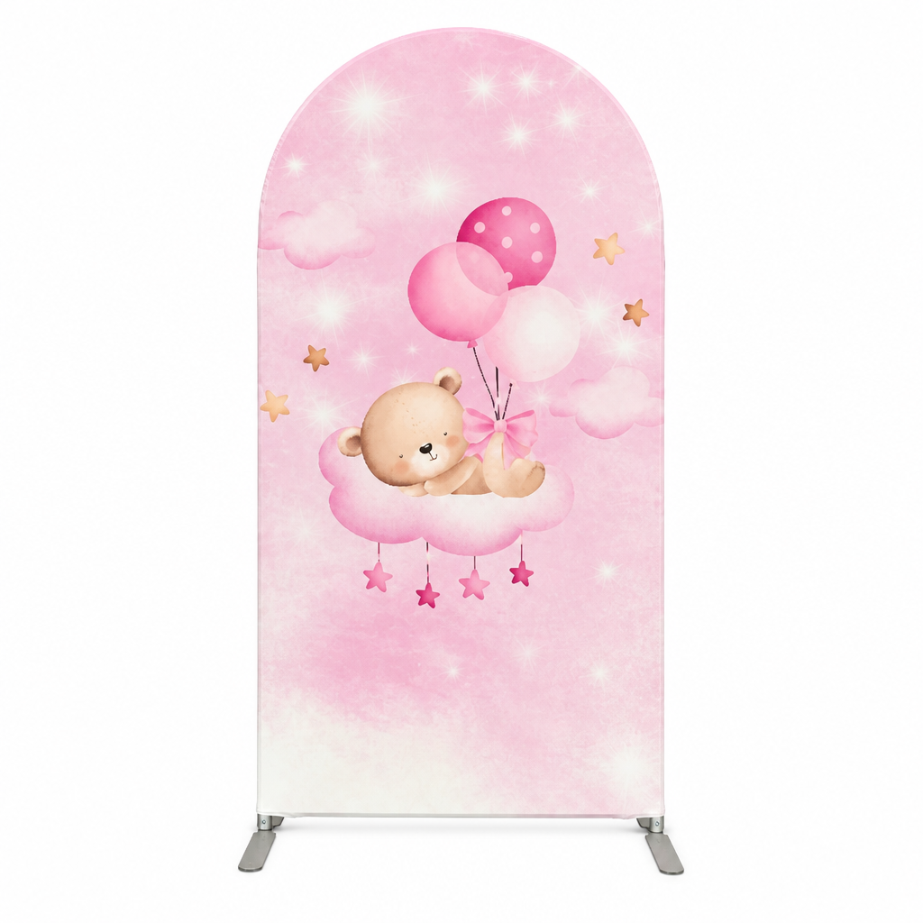 Boy or Girl Gender Reveal Party Arch Background Cloth Cover and Stand