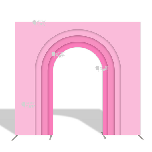 Pink Rainbow Open Door Welcome Backdrop Wall For Birthday Baby Shower Party Decoration