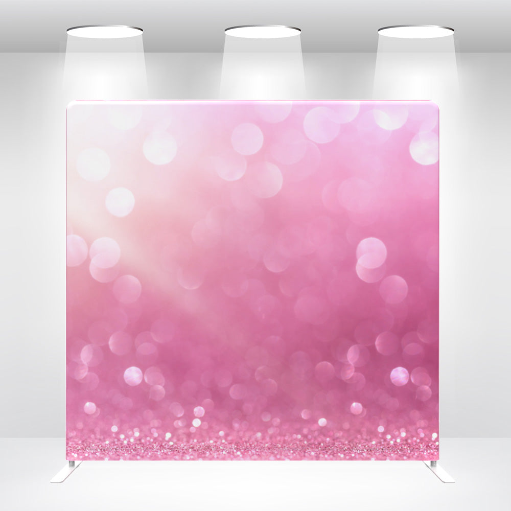 Pink Rip Button Backdrop Pink Shimmer Tension Fabric Backdrop Wall Cover With Stand For Birthda ...