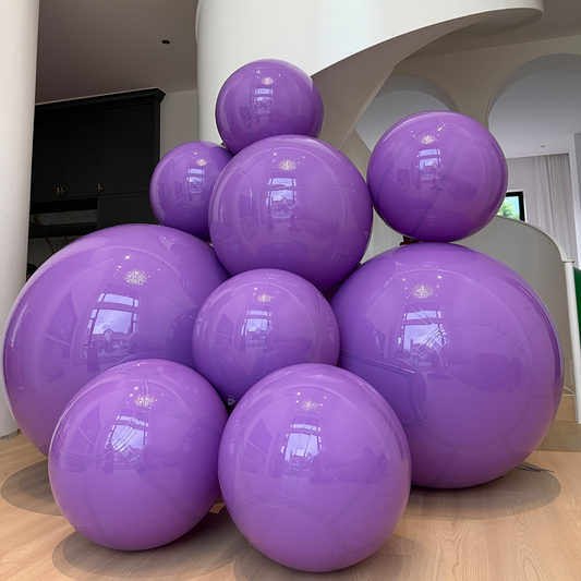 Giant Matte Inflatable Balls Purple Reusable Party Decor for Events Weddings Backdrops