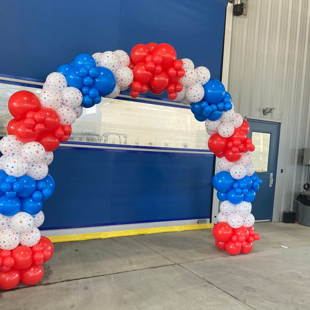 Soporte para globos y flores de aleación de aluminio de 10 x 8 pies para bodas, cumpleaños y baby showers.