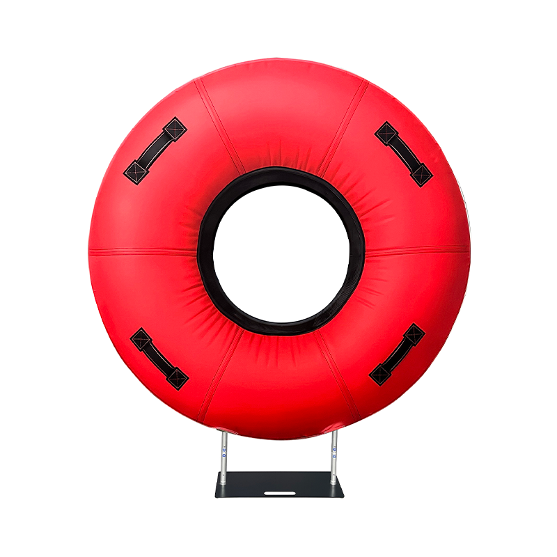 6.5ft Hollow Round Backdrop Frame with Custom Cover, Versatile Double Ring Event Stand for Donut, Race Car Tire & Nautical Party Themes