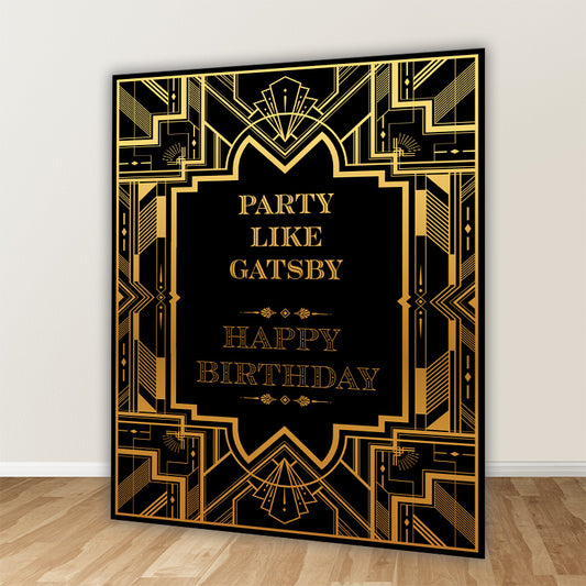 Gatsby Party Roaring Birthday Party Decoration Fabric Background Backdrop