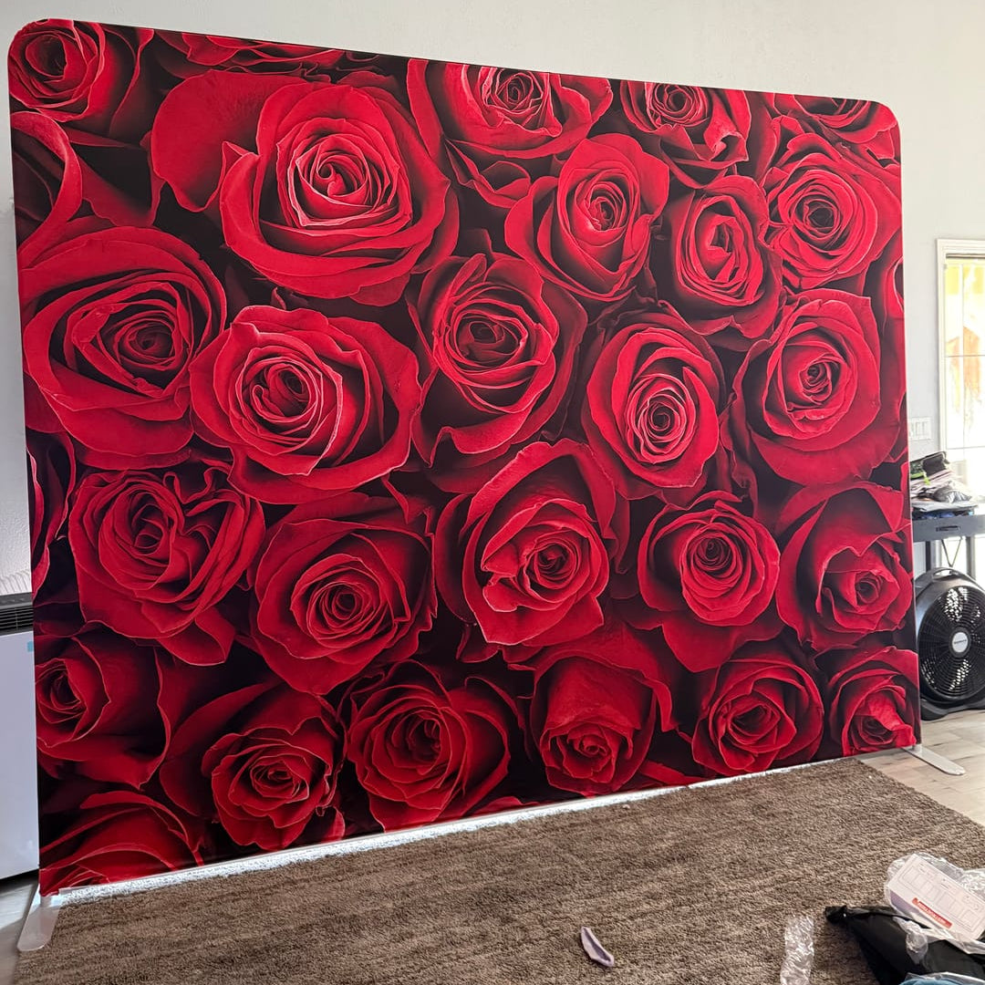 rose flower pillowcase photo booth backdrop 1