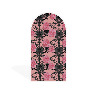 Rose Skull Halloween Party Arch Backdrop Wall Cloth Cover