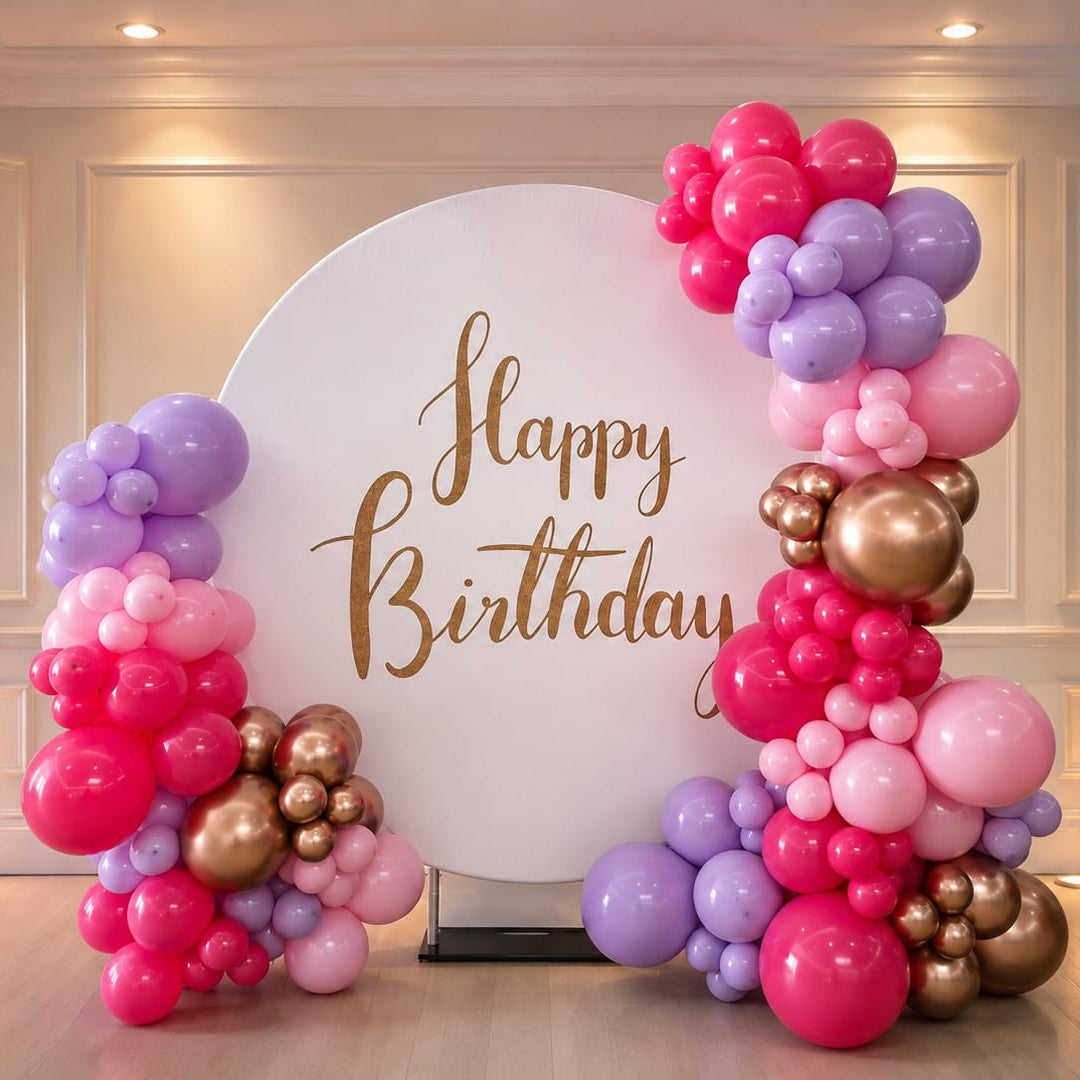 6ft 6.5ft Aluminum Alloy tube Round Circle Backdrop Stand For Wedding Birthday Baby Shower