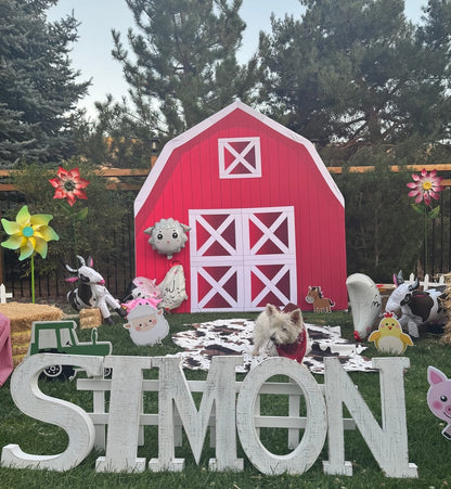 7x7ft Farm House Barn Arch Backdrop Wall Stand For Birthday Baby Shower Party Decoration