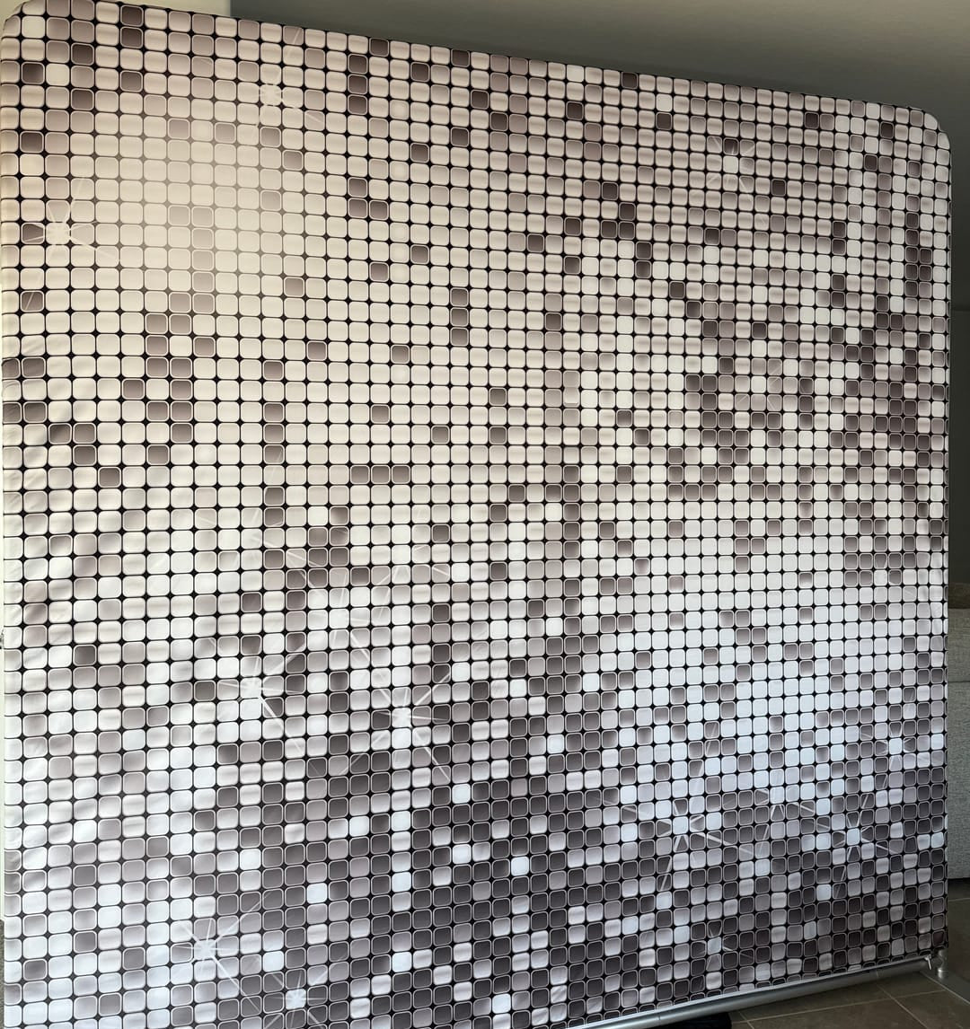 Silver Shimmer Sequin Pillow Case Photo Booth Straight Backdrop Wall Cloth Cover With Stand For Birthday Wedding Baby Shower Party