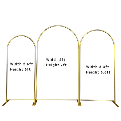 Gold Aluminum Alloy Tube Arch Backdrop Stand For Birthday Baby Shower Wedding Party Decoration