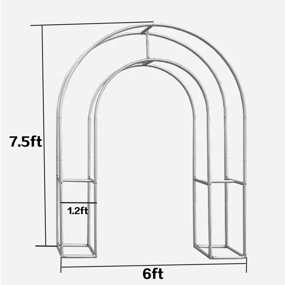 6x7.5ft 3D Arch Backdrop Stand With Cover For Birthday Baby Shower Party Backdrop
