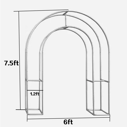 6x7.5ft 3D Arch Backdrop Stand With Cover For Birthday Baby Shower Party Backdrop