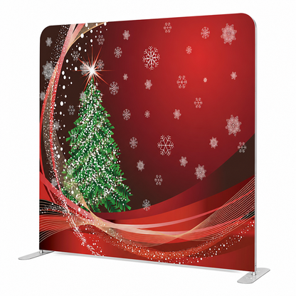 Christmas tree and snowflakes full set backdrop with stand
