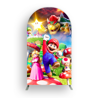 4*7ft Super Mario Party Event Decoration Arch Wall Cover With Stand