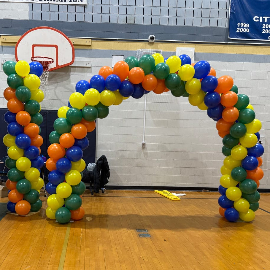 Soporte para globos y flores de aleación de aluminio de 10 x 8 pies para bodas, cumpleaños y baby showers.