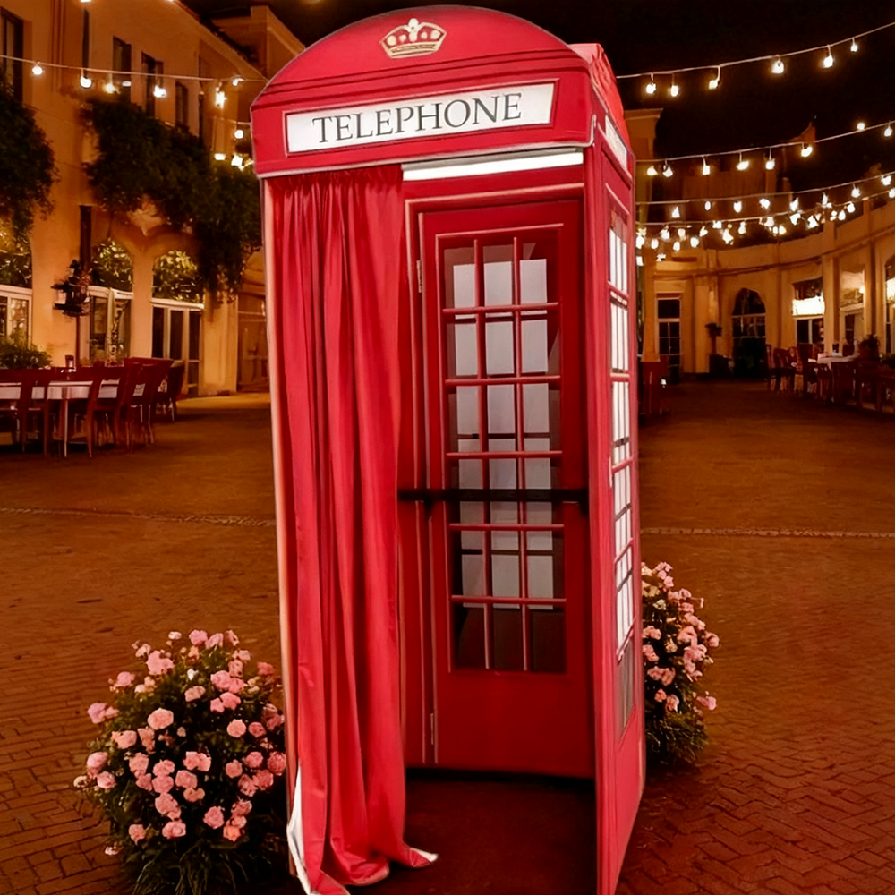 Telephone Booth Party Photo Booth Birthday Backdrop Stand
