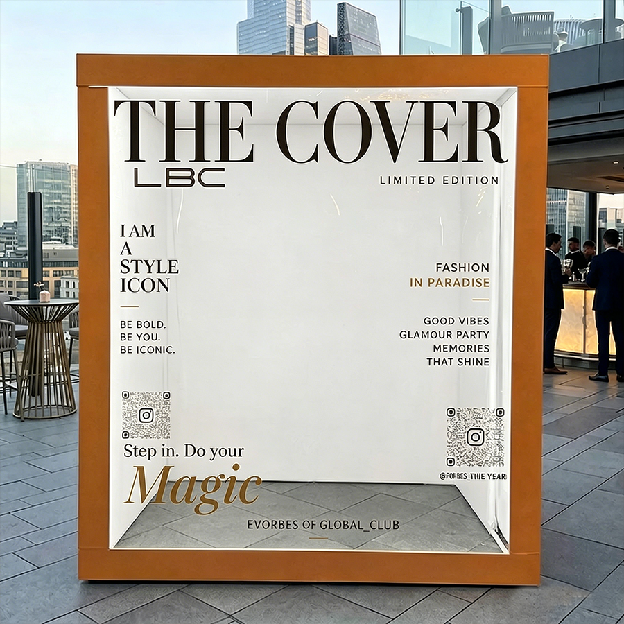 6.5x7.5ft Walk-In Party Magazine Photo Booth Box Turn Every Guest Into a Cover Star