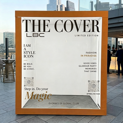 6.5x7.5ft Walk-In Party Magazine Photo Booth Box Turn Every Guest Into a Cover Star