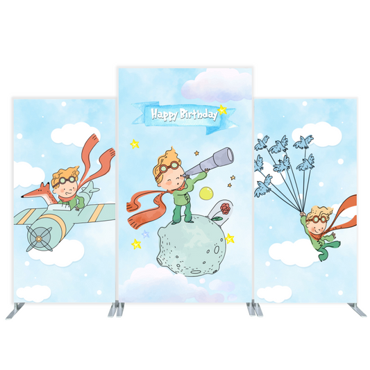 Prince Birthday Party Rectangular Backdrop Wall Cloth Cover