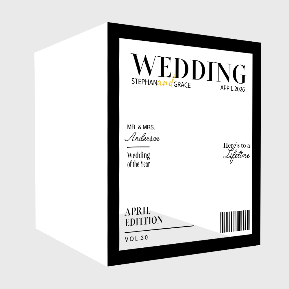 6.5x7.5ft Walk-In Party VOGUE Magazine Wedding Photo Booth Box Turn Every Guest Into a Cover Star