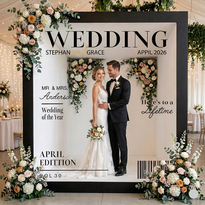 6.5x7.5ft Walk-In Party VOGUE Magazine Wedding Photo Booth Box Turn Every Guest Into a Cover Star