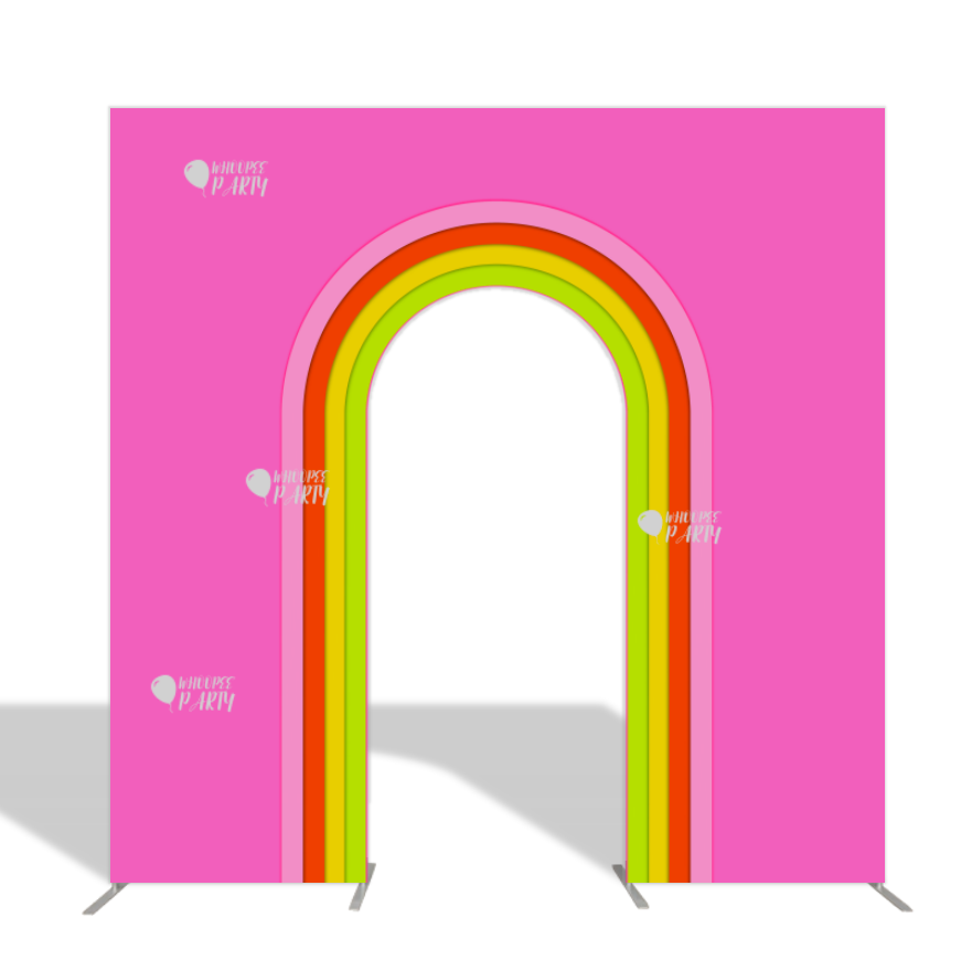 Pink Open Door Welcome Backdrop Wall For Birthday Baby Shower Party Decoration