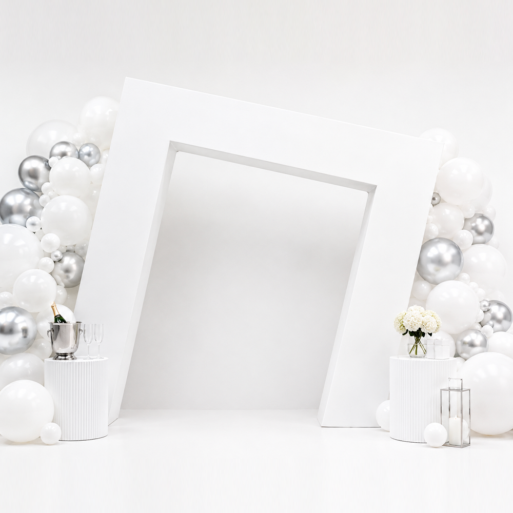 Slanted Square 3D Arch Backdrop Stand For Birthday Wedding Party Decoration Made of Aluminum Alloy Tube