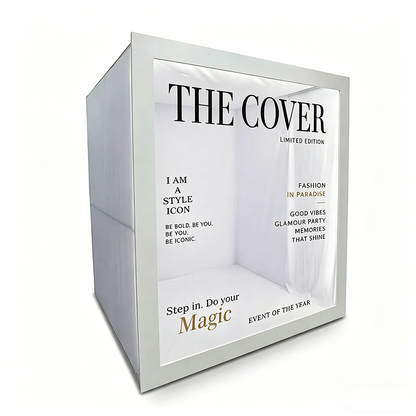 6.5x7.5ft Walk-In Party Magazine Photo Booth Box Turn Every Guest Into a Cover Star