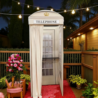 Telephone Booth Party Photo Booth Birthday Backdrop Stand