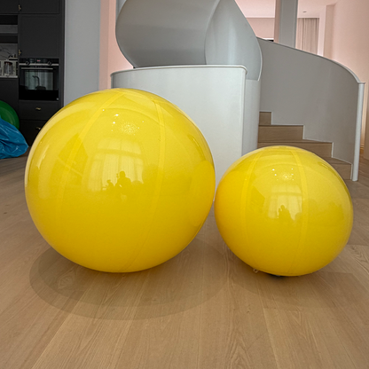 Large Matte Inflatable Balls Yellow PVC Reusable Event Decor for Party & Wedding