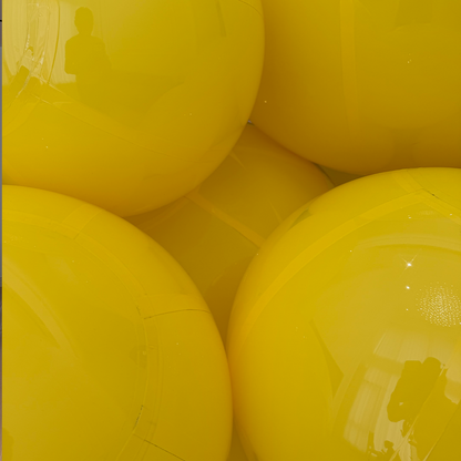 Large Matte Inflatable Balls Yellow PVC Reusable Event Decor for Party & Wedding