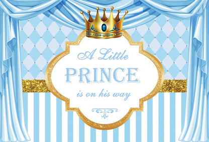 A Little Prince Is On His Way Birthday Party Decoration Backdrop Banner