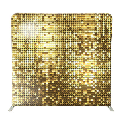 Custom 8*7.5ft Gold Shimmer Birthday Decoration Straight Background