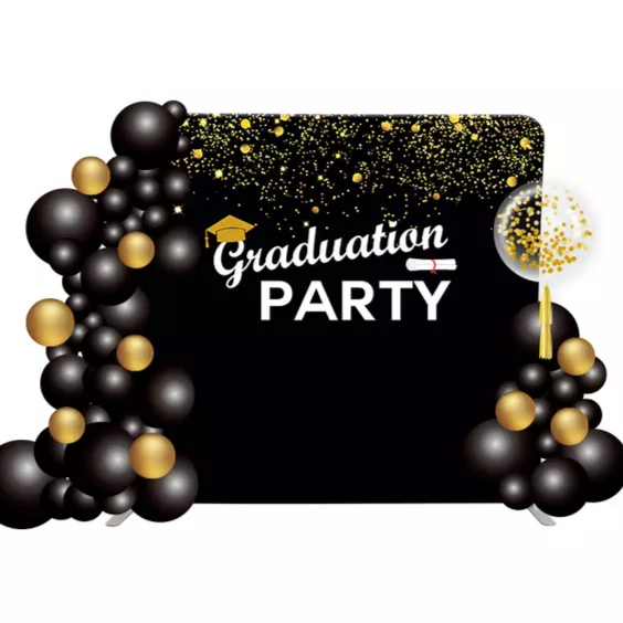 Custom 8*7.5ft Graduation Party Decoration Straight Backdrop