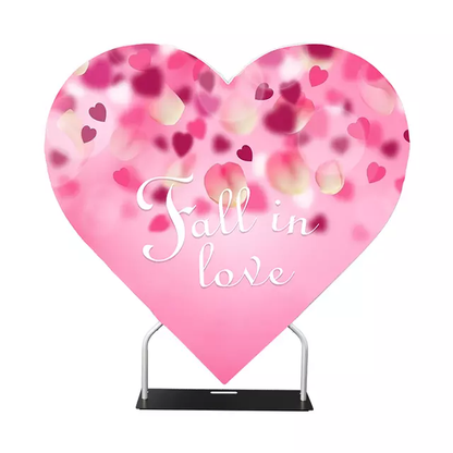 Valentine's Day Heart Shape Backdrop Cover