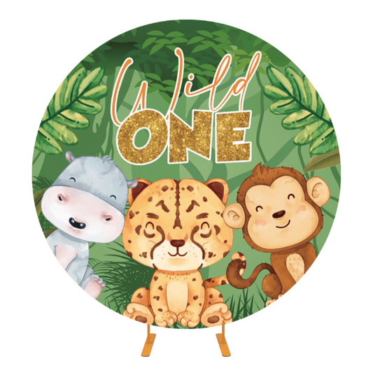 Wild One Birthday Party Circle Backdrop Cover