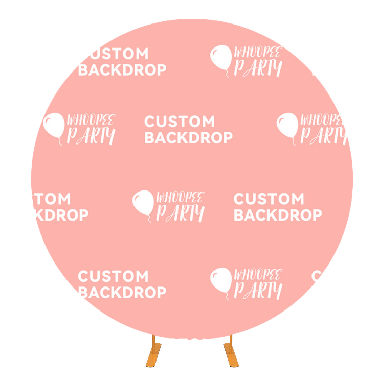 Custom Event Party Round Circle Backdrop Cover For Birthday Wedding Baby Shower
