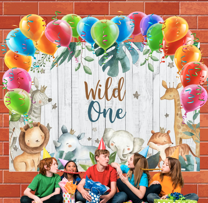 Wild One Birthday Decoration Backdrop Banner