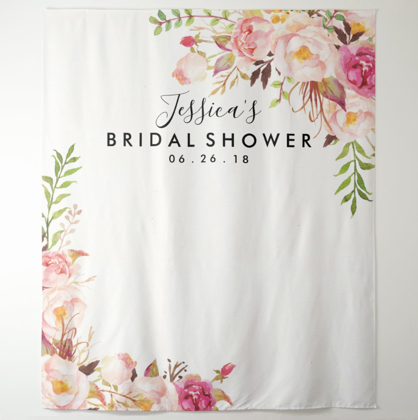 Bridal Shower Party Decoration Fabric Background Backdrop