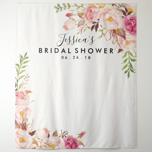 Bridal Shower Party Decoration Fabric Background Backdrop