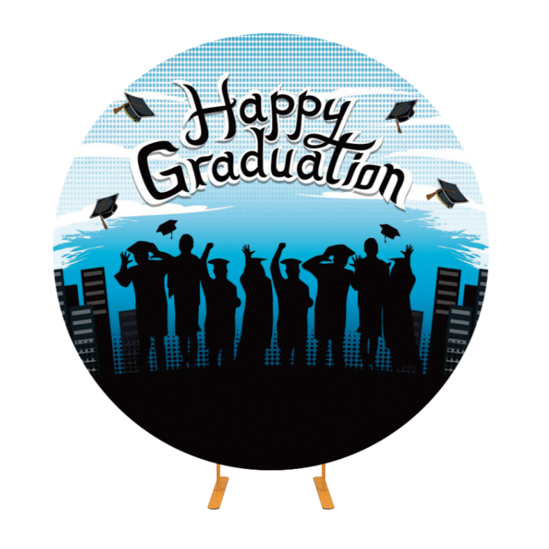Happy Graduation Decoration Round Background Cover