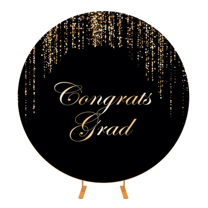 Congrats Grad Decoration Round Background Cover