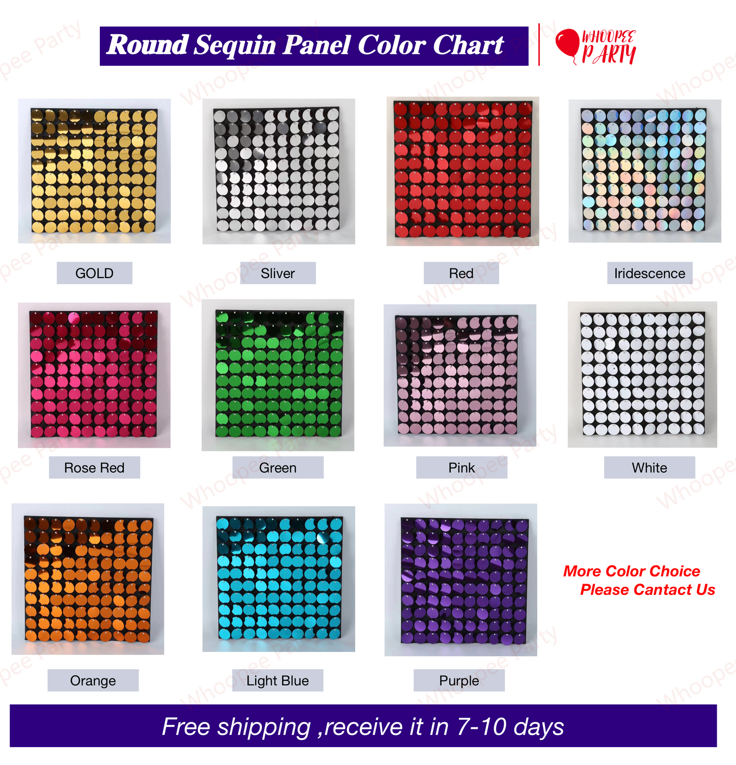 Square iridescent sliver sequin shimmer wall