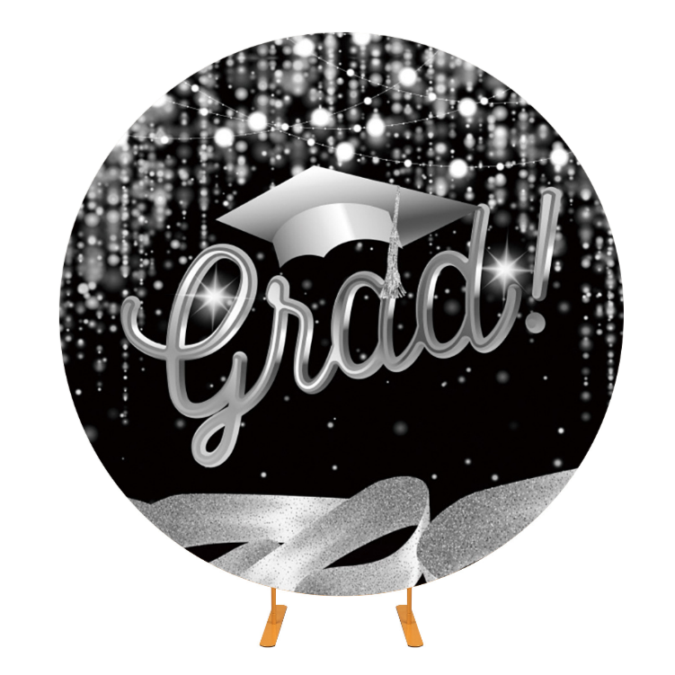 Graduation Party Round Backdrop Cover