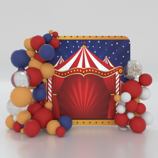 8*7.5ft Circus Theme Party Decoration Fabric Backdrop