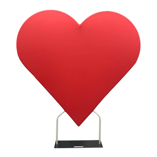 Mather's Day Valentine's Day Heart Shape Backdrop Cover With Stand