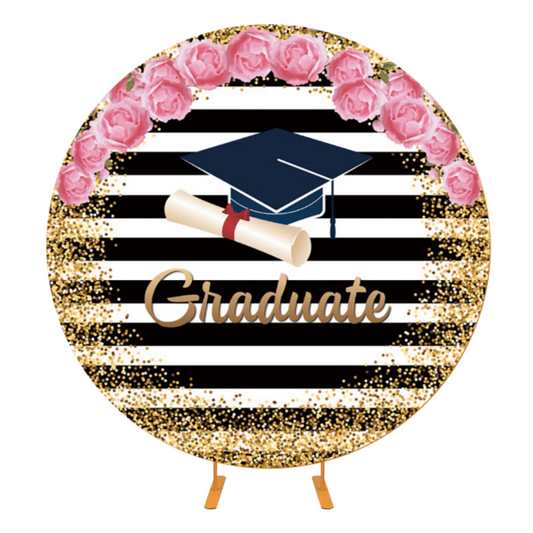 Graduate Party Round Backdrop Cover