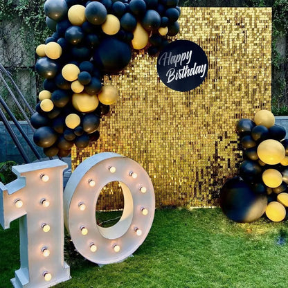 Gold Sequin Shimmer Wall For Birthday Wedding Baby Shower Bridal