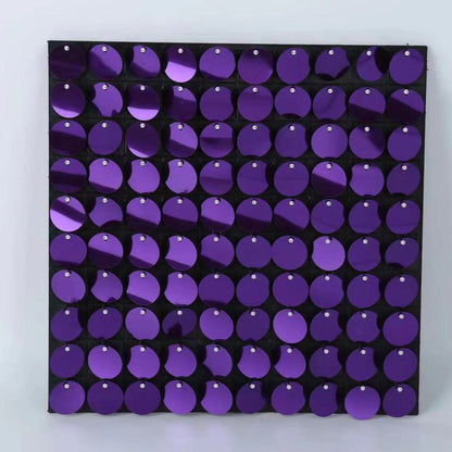 Round Purple Sequin Shimmer Wall