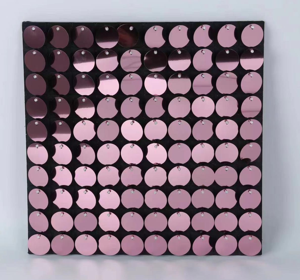Round Pink Sequin Shimmer Wall